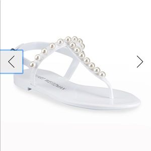 Stuart Weitzman Goldie Pearl Jelly Sandals